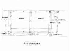 迂回配管する予定経路図面です。